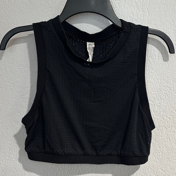 ALO Mesh Black Sleeveless Women's Top - Picture 1 of 4